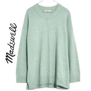 Madewell Smithe Pullover Mint Green Alpaca/Wool Blend Crew Neck Sweater - XXS